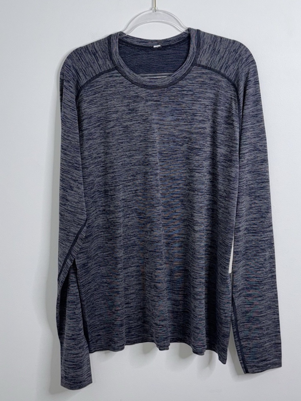 Lululemon Metal Vent Tech Long Sleeve *Wool Blend Navy/ White Size XXL NWT *REad